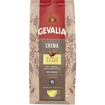 Kaffe Hela bönor Crema 900g Gevalia.