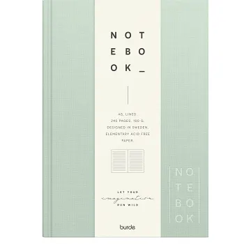 Anteckningsbok textil A5 grön.