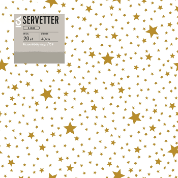 Servett Star Guld 40cm 20-p ICA.