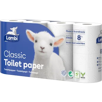 Toalettpapper Classic 8-pack Lambi.