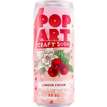 Läsk Pop Art Lingon Cream 330ml Hammars Bryggeri.