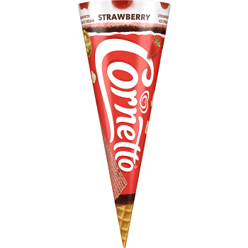 Glasstrut Jordgubb 1-p Cornetto.