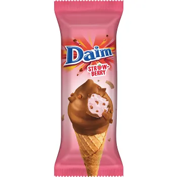 Glasstrut Daim jordgubb 1-p GB Glace.