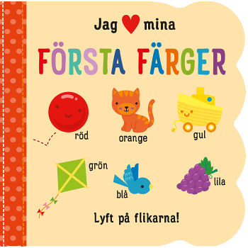 Jag [hjärta] mina första färger.