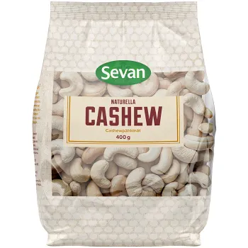 Cashewnötter naturella 400g Sevan.