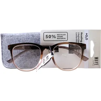 Läsglasögon 011 brun +1 Waye Readers.