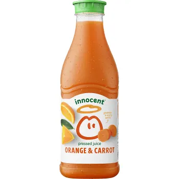 Apelsinjuice med morot 900ml Innocent.