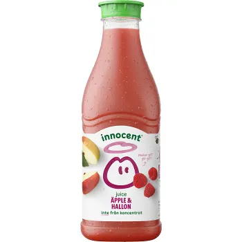Äppeljuice med hallon 900ml Innocent.