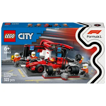 LEGO City F1 depåstopp & depåteam med Ferrari bil 60443.