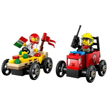 LEGO City Pizzabil mot brandbil - racingpaket 60458.