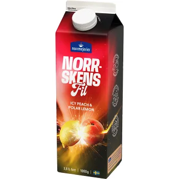 Norrskensfil Icy Peach Polar Lemon 3,6% 1000g Norrmejerier.