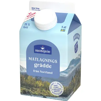 Matlagningsgrädde 15% 5dl Norrmejerier.