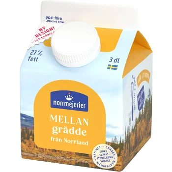 Mellangrädde 27% 3dl Norrmejerier.