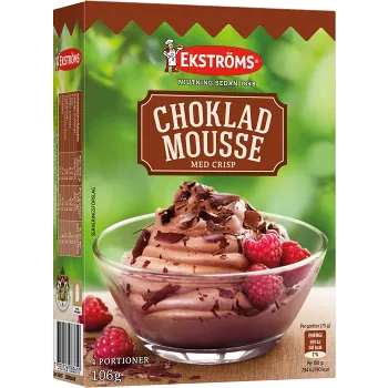Chokladmousse med crisp 4 port 106g Ekströms.
