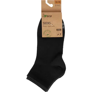 Hiddensocka Orsa 3p svart 36/38 ICA I love eco.