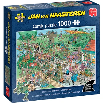 Pussel Big Garden Birdwatch 1000 bitar Jan van Haasteren.