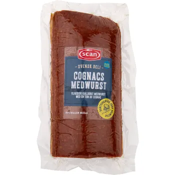 Cognacsmedwurst i skivor ca 4g Scan.