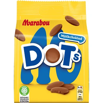 Chokladpåse DOTs Mjölkchoklad 120g Marabou.