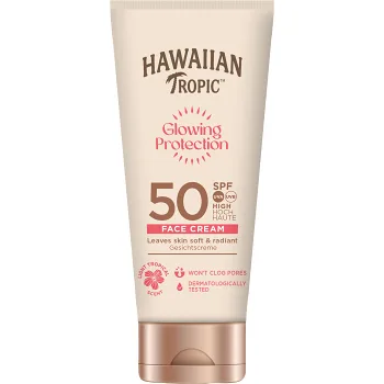 Solskyddskräm för ansikte Glowing Protection Face SPF50 50ml Hawaiian Tropic.
