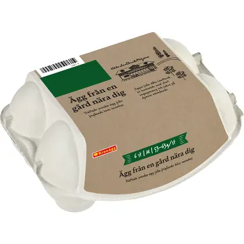 Ägg Väst Frigående M 6-p Kronägg.