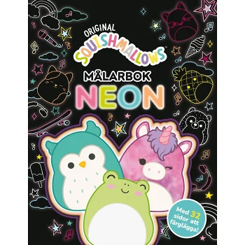 Squishmallows. Målarbok neon.