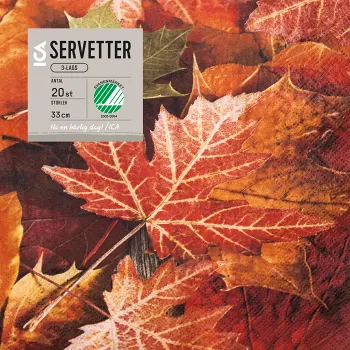 Servett Lönnlöv 33cm 20-p ICA.