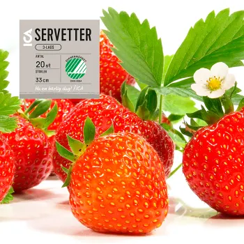Servett Jordgubbe 33cm ICA.