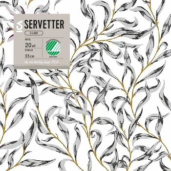 Servett 33cm Branch.