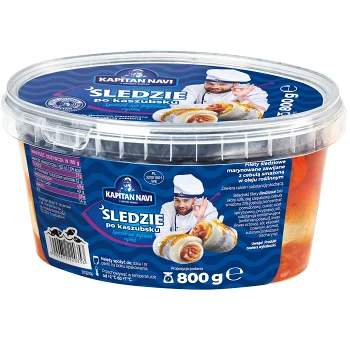 Inlagd Sill Kashubian 800g Kapitan Navi.