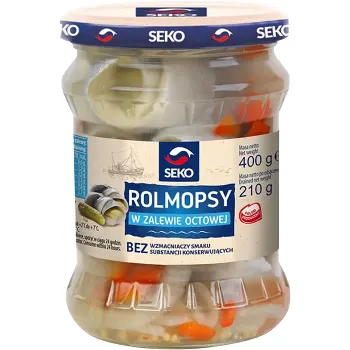 Inlagd Sill Rolmopsy 400g varav sill 210g Seko.