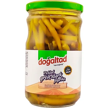 Peperoni Grön Picklad Stark 580g Dogaltad.