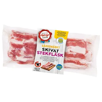 Sidfläsk Rimmad Skivad Gårdsmärkt ca 600g Rybergs.