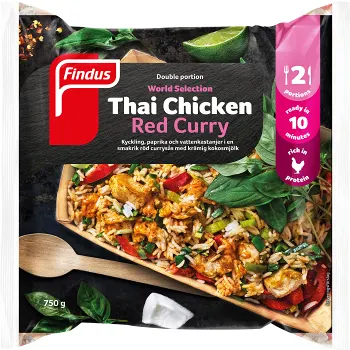 Thai chicken red curry 750g Findus.