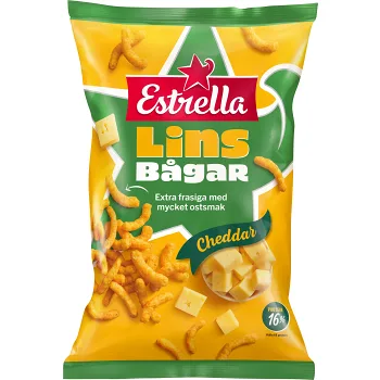 Linsbågar Cheddar 150g Estrella.