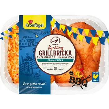 Kyckling Grillbricka American BBQ ca 900g Kronfågel.