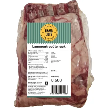Lammentrecôte Rack Färsk ca 500g Hacksta Köttdisk.