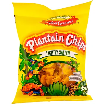 Bananchips Lättsaltade 85g Tropical Gourmet.