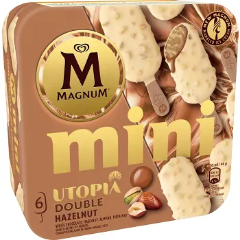 Glass Utopia double hazelnut mini 6-p Magnum.