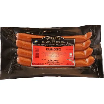 Kryddkorv Chorizo Smal 86% Kötthalt 260g Sorunda korvfabrik.