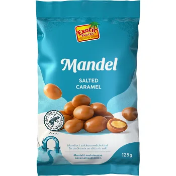 Mandel Salted Caramel 125g Exotic Snacks.