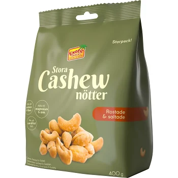Cashewnötter R/S 400g Exotic Snacks.