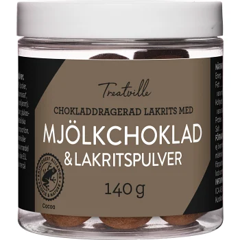 Lakritskulor Mjölkchokladdragerad 140g Treatville.