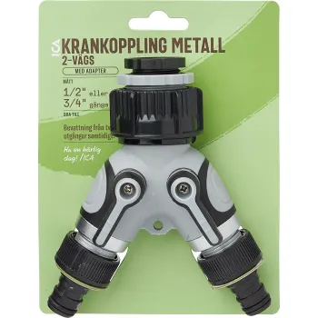 Krankoppling metall 2-vägs.