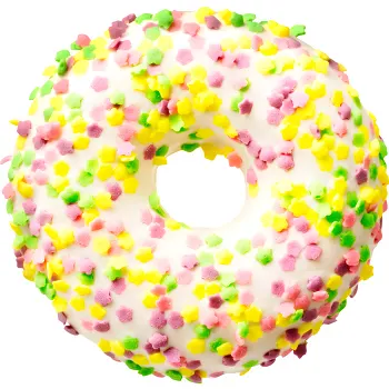 Minidonut blom vit 20g Bageri La Lorraine.