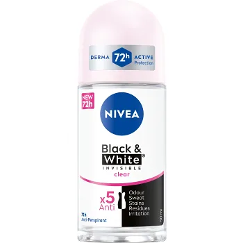 Deodorant Roll On 72h Black &amp; White Original anti-stain 50ml Nivea.