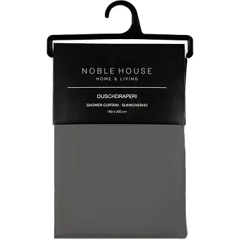 Duschdraperi Solid grå 180x200cm Noble House.
