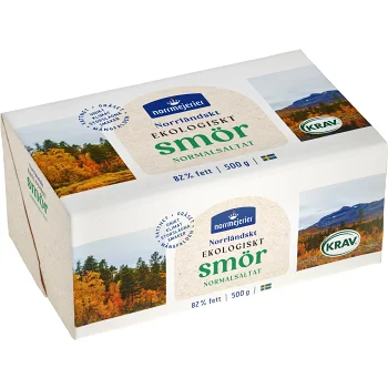 Smör Normalsaltat 82% Ekologiskt 500g KRAV Norrmejerier.