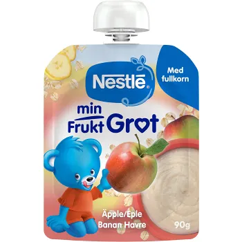 Barnmat Min Frukt gröt äpple, banan &amp; havre 6m 90g Nestle.