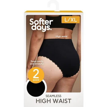 Trosa seamless spets High waist L/XL 2p svart Softer Days.