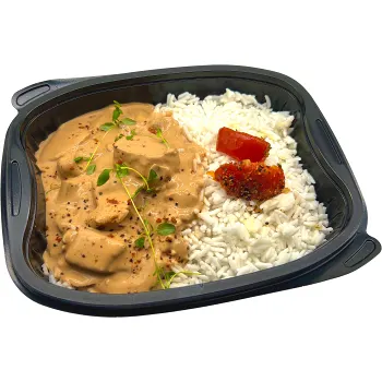 Fläskfilégryta Med Paprika Champinjon &amp; Ris ca 417g Jätten Cater.